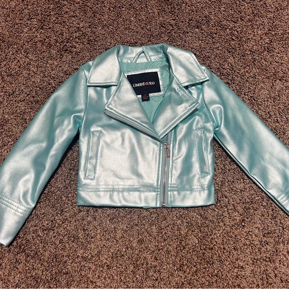 Limited Too Shiny Teal Jacket